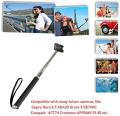 【Miga Plaza】Extendable Selfie Stick Handheld Telescopic Monopod Tripod Mount Compatible with Gopro Hero 7 6 5 AKASO EK7000 Brave 4 V50 APEMAN Crosstour Campark 4k Waterproof Action Outdoor Camera. 