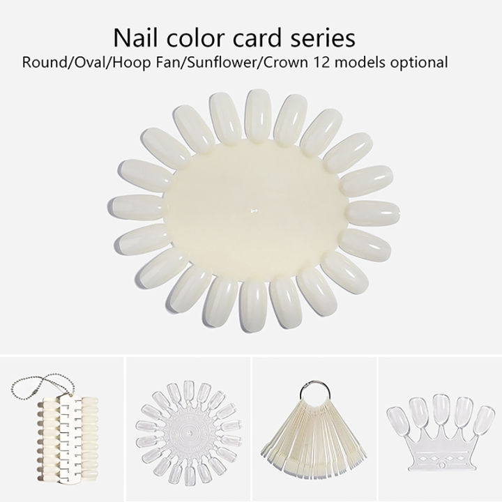 Nail Color Card For Nail Art Display False Tips Swatch Gel Nail Polish Stand Tips Practice Manicure Tools For False Tips Queena