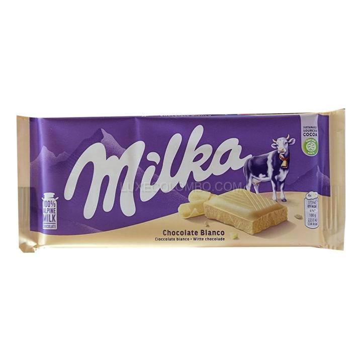 Milka White Chocolate 100g Made in Italy by Italian Mart