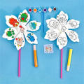 Kindergarten Windmill Art Project Kids' Party Supplies Windmill Craft Creative Windmill Craft For Children Educational Outdoor Toys For Children Children Painting Toy Windmill DIY Paper Windmill For Kindergarten. 