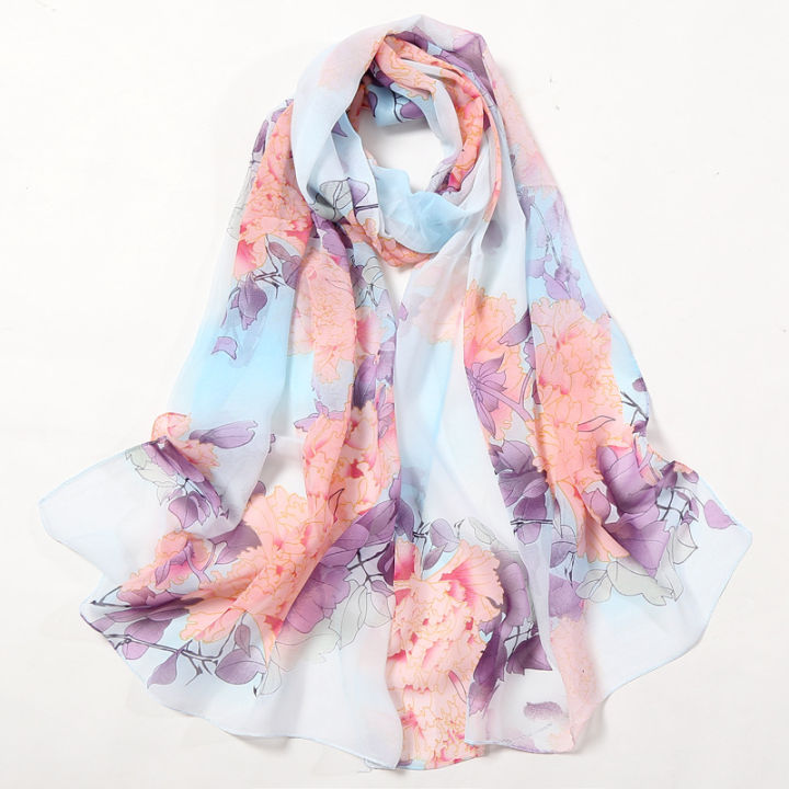 Hot%20Fashion%20Women%20Foulard%20Bandana%20Dot%20Scarf%20Chiffon%20Georgette%20Long%20Shawl%20Summer%20Scarf%20Sunscreen%20Elegant%20-%20Image%204