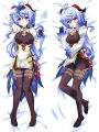 Dakimakura Genshin Ganyu Fullbody Cushion Cover Anime Girl Scaramouche Decor Home Pillow Hugging Body Throw Cojines. 