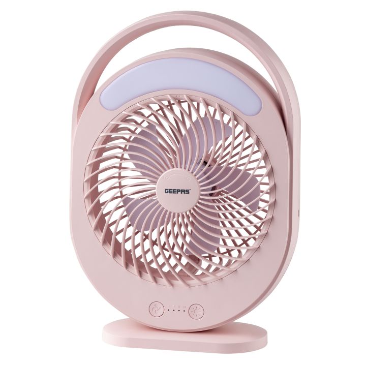 Rechargeable Table Fan with Light - Geepas