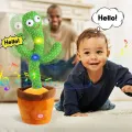 Musical Dancing Talking Green Cactus Toy Tree with 120 Sound Track & Talkback Voice Reply, Soft Fabric with Plastic Toy for Toddler Baby Children Kids 2 3 4 5 6 Year Old Boy Girl. 