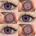 👍 UYAAI 1Pair Purple Colored Contact Lenses For Eyes Natural Yearly Makeup Fashion Purple Series Party New Style Gloss Eyes Violet. 