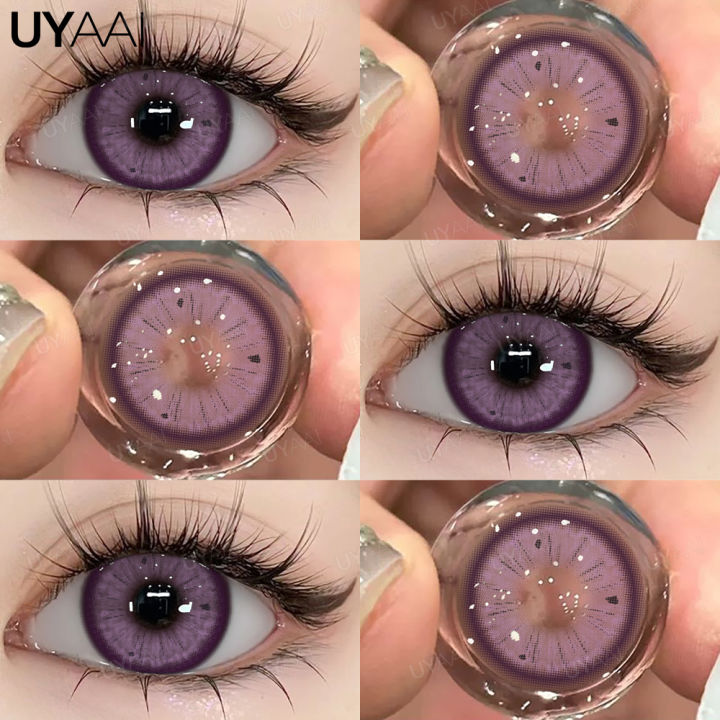 %E3%80%90HOT%E3%80%91%20UYAAI%201Pair%20Purple%20Colored%20Contact%20Lenses%20For%20Eyes%20Natural%20Yearly%20Makeup%20Fashion%20Purple%20Series%20Party%20New%20Style%20Gloss%20Eyes%20Violet%20-%20Image%203