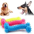 Ribbed Rubber Bone Toy for Dogs. 