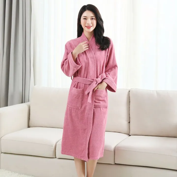 Japanese%20Style%20Kimono%20Pure%20Cotton%20Bathrobe%20Towel%20Material%20Loose%20Multi-Needle%20Double-Sided%20Terry%20Bathrobe%20Cotton%20Hotel%20Nightgown%20Absorbent%20-%20Image%209