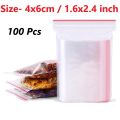100pcs/pack Resealable Zip Lock Bags Self Seal Clear Plastic Ziplock Poly Bag Food Storage Package. 