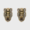 Hardware Toggle Hasp Latch Easy Install Vintage Antique Finish Jewelry Box Clasp 2-Pack Metal Suitcase Latch for Crafting Box. 