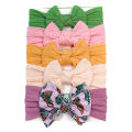 I Love Dad 5Pcs/lot Cable Knit Baby Girl Headbans Bow Soft Nylon Headband for Newborn Girls Elastic Hair Bands Turban Baby Hair Accessories. 