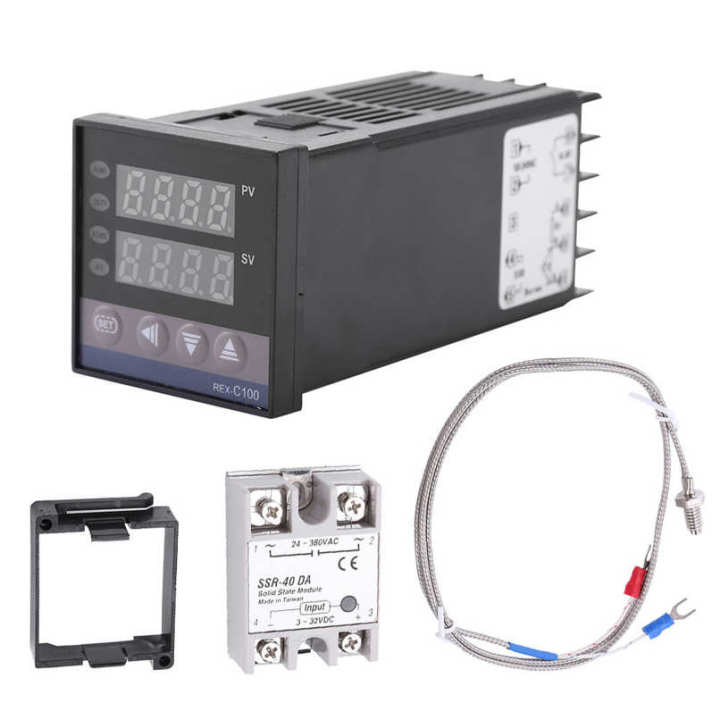 0-1300℃ Alarm REX-C100 Digital LED PID Temperature Controller Kit 110 ...