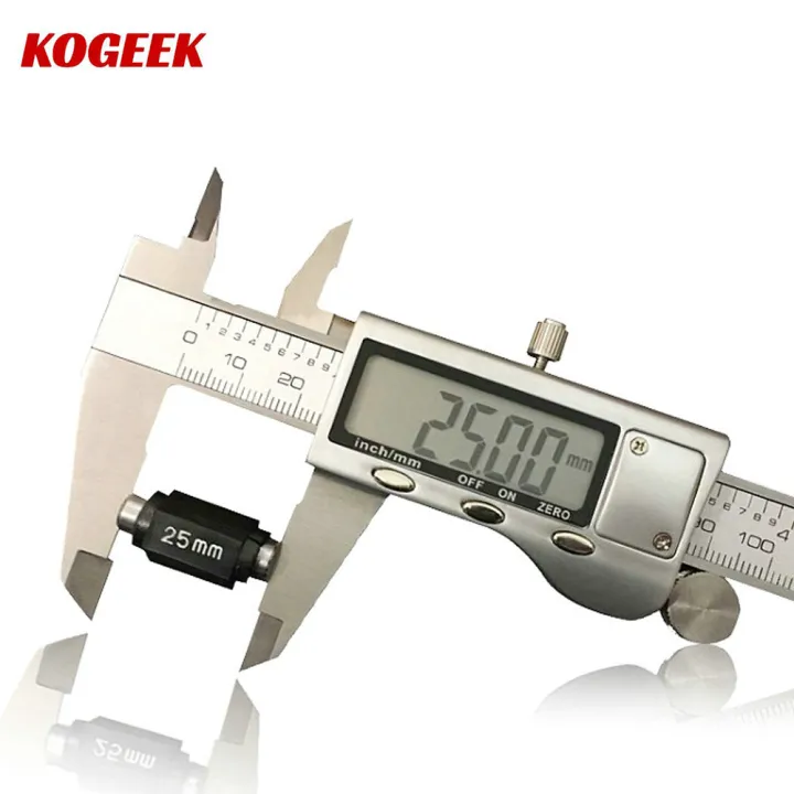 KOGEEK Electronic Digital Vernier Caliper Stainless Steel Measuring Tool 150mm Metric for Inside Outside Depth Length Height and Thickness Measurements