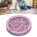 Balance Maze Game Double Sided Educational Round Portable Wooden Ball Maze Puzzle Board Game for Kids baby toy. 