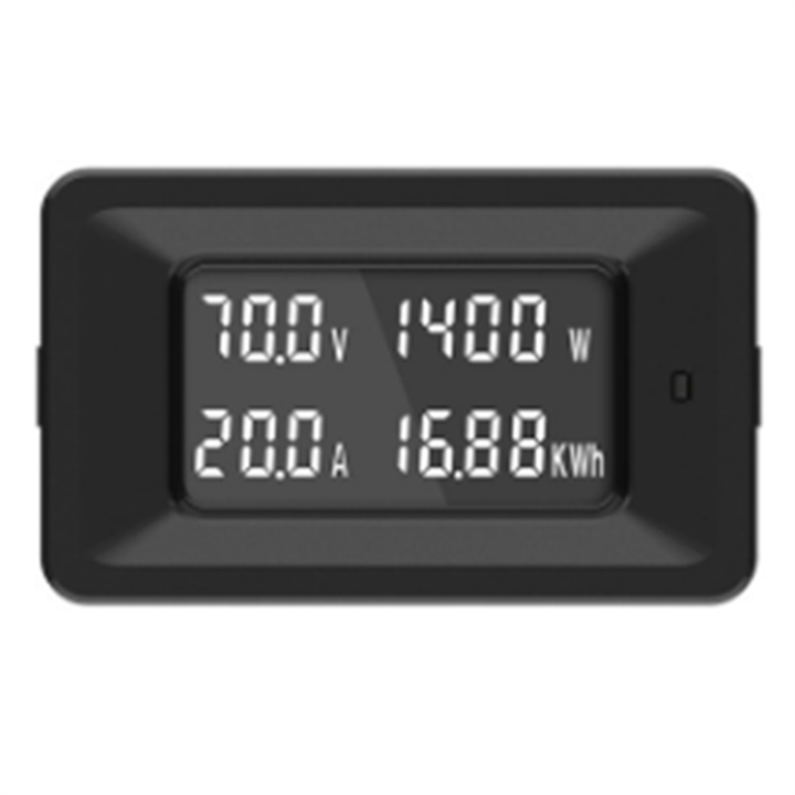 DC Voltmeter Ammeter Energy Digital Voltage Current Meter 4 in 1 LCD ...