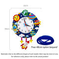 Cartoon Wall Clock For Kids Diy Toys Montessori Arts Crafts Hour Minute ...