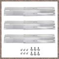 Adjustable Stainless Steel Heat Plate BBQ Gas Grill Replacement Set Outdoor Cooking Accessories Kit for Kitchen 3PCS. 