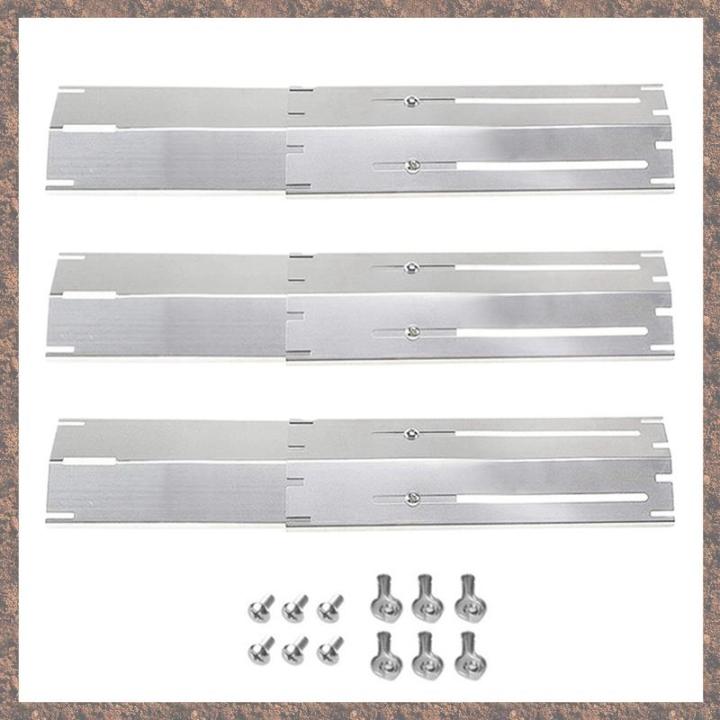 Adjustable Stainless Steel Heat Plate BBQ Gas Grill Replacement Set Outdoor Cooking Accessories Kit for Kitchen 3PCS