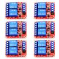 6Pcs 5V 2 Channel Relay Module High and Low Level Trigger Relay Control with Optocoupler Two Way Relays. 