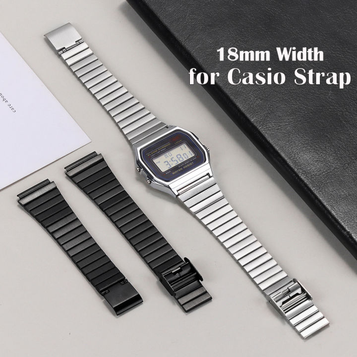 F 91w 18mm Casio Watch Strap 18Mm For Casio F-91W Stainless Steel