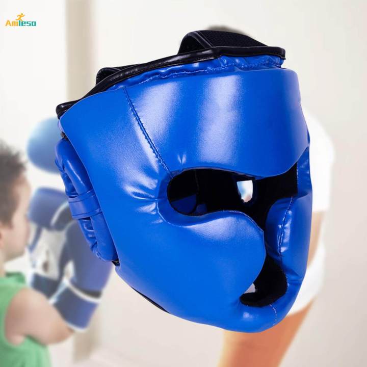 Boxing%20Headgear%20Grappling%20Lightweight%20Mma%20Protector%20Face%20Guard%20Boxing%20Blue%20Color%20M%20-%20Image%204