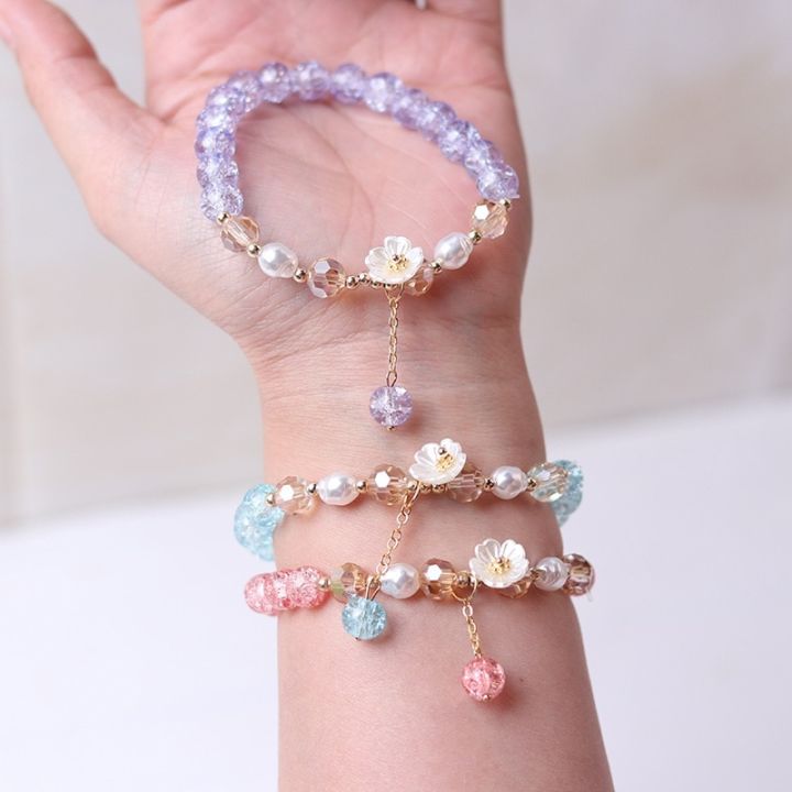 Fashion%20Flower%20Imitation%20Pearl%20Crystal%20Beads%20Bracelet%20For%20Women%20Elastic%20Adjustable%20Charm%20Bracelet%20Friendship%20Jewelry%20Accessories%20-%20Image%202
