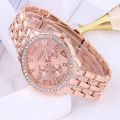 Geneva Ladies Watch - Luxury Fashion Quartz Watch with Crystal Accents - Available in Rose Gold, Gold, Silver - Includes Box. 
