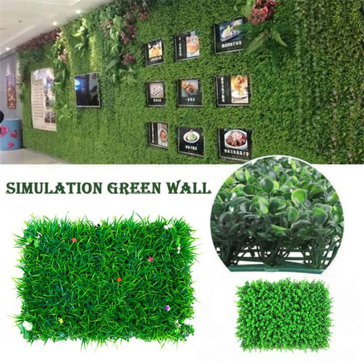 Plastic Grass Outdoor Hedge Mat Home Garden Backdrop Panels Green