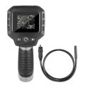 Handheld 2.4" LCD Industrial Endoscope Borescope with 2.4-inch Screen 4 LED Lights Inspection Camera Handheld Display Unit with CMOS Sensor Borescope Camera Image Flip Function with 3.3ft Flexible Tube. 