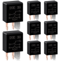 5 Pin Relay 12V 30A Relay Multi Automotive Relay Car Heavy Duty Relay for Car Motor Replacement Accessories ,8 PCS. 