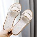 【WEJA】 Cln Sandals Hiking Gimi Flat Formal Korean Sandals Shoes For Womens Woman Flat All-match Casual Open-toed Roman Style Women's Sandals. 
