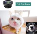 Vorix Phone Lens.3 in 1 Clip On 180 Degree Fish Eye Lens+0.65X Wide Angle+10X Macro Lens,Universal HD Camera Lens Kit. 
