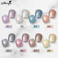 Monja 5Ml Shell Thread Nail Art 8 Colors Glitter Pearly Semi Permanent Nail Soak Off Uv Varnish Diy Manicure Tool. 