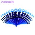 Amamia Ear Stretching Kit Body Piercing Acrylic Ear Gauges Expander Set. 