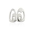 New Gold Color Hip Hop Tooth Grillz Hollow Heart Copper Dental Grillz Double Heart Shiny Zircon Teeth Caps Tooth Jewelry. 