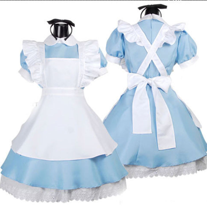 Cosplay Costume Lolita Dress Maid Apron Fantasia Carnival Halloween ...