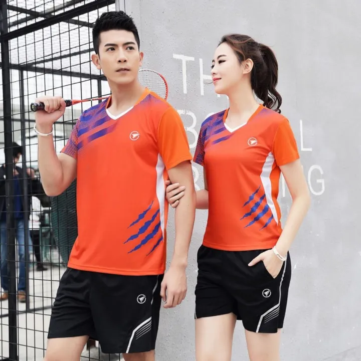 2023Badminton%20Clothes%20Outfit%20Men's%20and%20Women's%20Short-Sleeved%20Sports%20Summer%20Volleyball%20Tennis%20Table%20Tennis%20Training%20Uniform%20Customization%20-%20Image%205