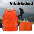 Zipper Foldable Backpack Casual School Bag Large Capacity Lightweight Nylon Bag Shoulders Bag Solid Color Sport Shoulder Bag Outdoor. 