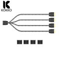 KOKKO AR-1 ARGB PC Fans Controller Kit ARGB Splitter 5V 3 Pin To SATA AURA ARGB Fan Controller Computer ARGB Fans Hub Control. 
