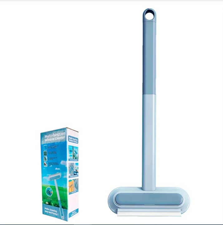 4 in 1 Window Screen Cleaner Brush, Pet Hair Remover, Magic Window Cleaning Brush, Window Cleaner Tool, Window Mesh Screen Cleaner, Window Cleaner Brush and Squeegee, for Screen Sofa Wall Cleaning