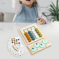 Sliding Puzzle Color Sorting Toy Montessori Educational Development Toy Four Colors Slide Matching Toy for Ages 3+ Preschool Toy Family Game. 