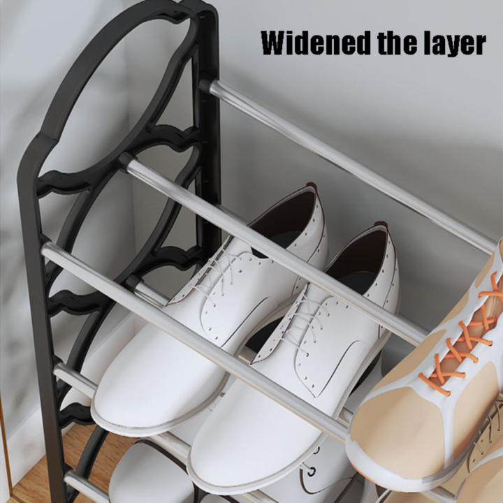 41.5%20*%20.5%20*%2054.5cm%20Shoe%20storage%20rack%20Stylish%20and%20elegant%20PP+Steel%20pipe%20Black/White/Pink%20Dustproof%20shoe%20hanger%20Multi-layer%20shoe%20cabinet%20for%20Home%20organization%20Apartment%20entryway%20Small%20spaces%20Shoe%20lovers%20-%20Image%202