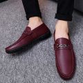 Tods Men's Spring New Fashionable Men's Shoes Casual Leather Shoes Korean Style All-Matching Lazybones' Shoes Slip-on Men's Fashion Shoes. 