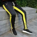 Mens Joggers Casual Pants Fitness Men Sportswear Tracksuit Bottoms Skinny Sweatpants Trousers Navy blue Gyms Jogger Track Pants. 