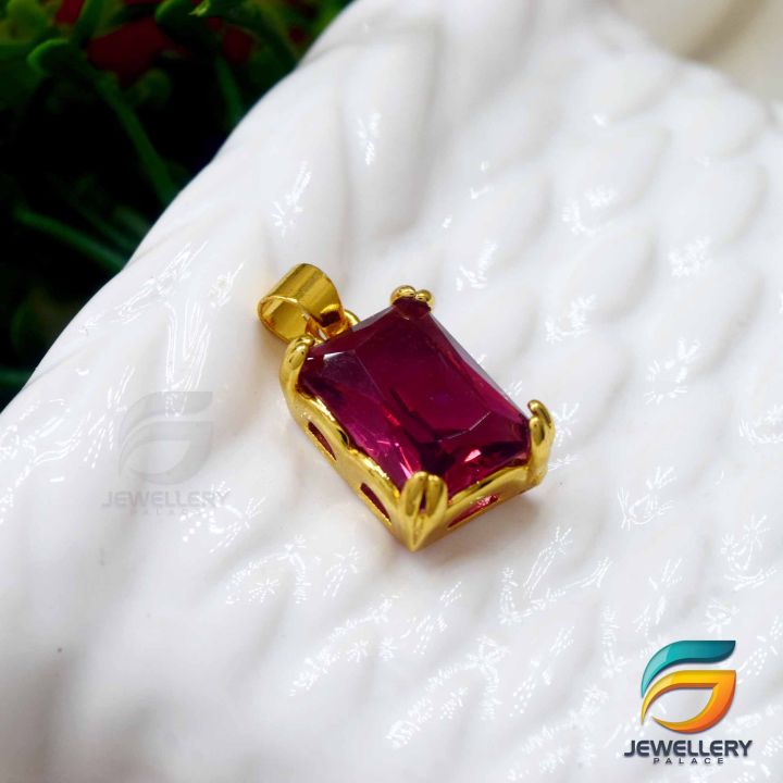 Gold%20Plated%20Pendant%20Stylish%20Red%20Box%20Shape%20Stone%20Pendant%20Rich%20Look%20For%20Women%20and%20Girls%20-%20Image%203