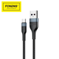 Foneng X51 1M Spiral Weaved Data Cable Fast 3A Quick Charge, Type-C - Durable Design for High-Speed Charging and Data Transfer. 