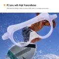 KOGEEK Safety Goggles Adults Adjustable Protective Goggles Eye Protector with Adjustment Straps Splash Impact Resistant Clear Lens Eyewear Use with Prescription Glasses. 