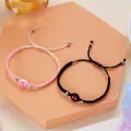 【ThinkWay】2 PCS/SET Spiderman Bracelet For Couple Gwen And Miles Spider Man And Spider Girl Handmade Bracelet Fashion Jewelry Friendship Gifts Unisex. 