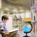 Small World Globe Portable Rotating Globe Suitable for Learning Geography and Decoration of Children's Rooms,10.6CM. 