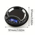 Electronic Digital Pocket Scale Ashtray Jewelry Gold Diamond Food Tea Weighing LCD Display With Blue Backlight Portable Scales. 